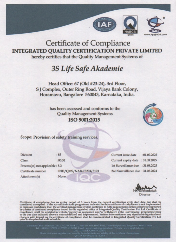 ISO certification